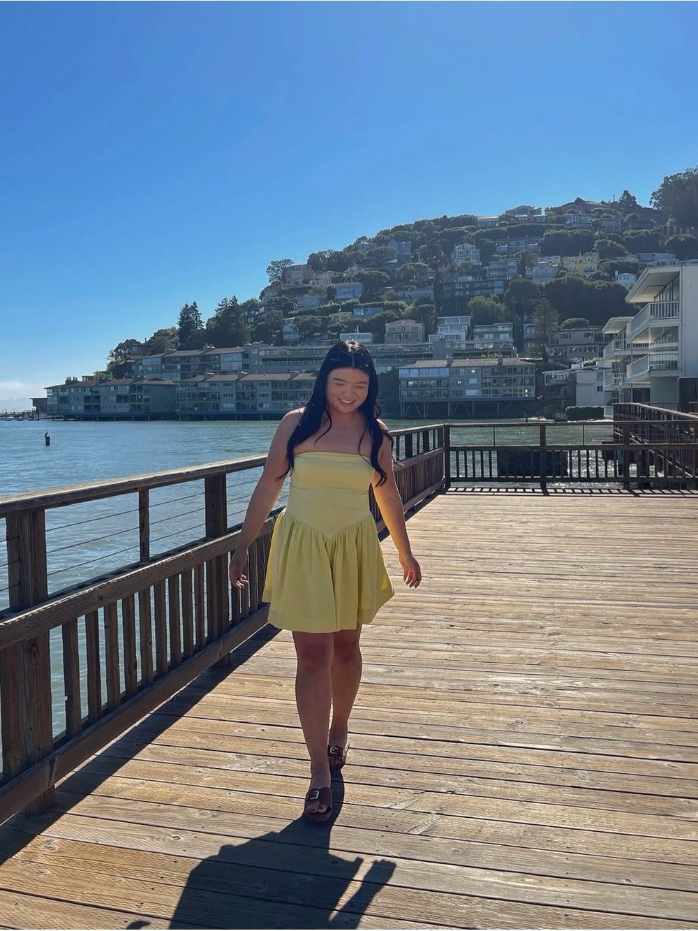 Free People Onda Drop-Waist Yellow Tube Mini Dress - Picture 7 of 8